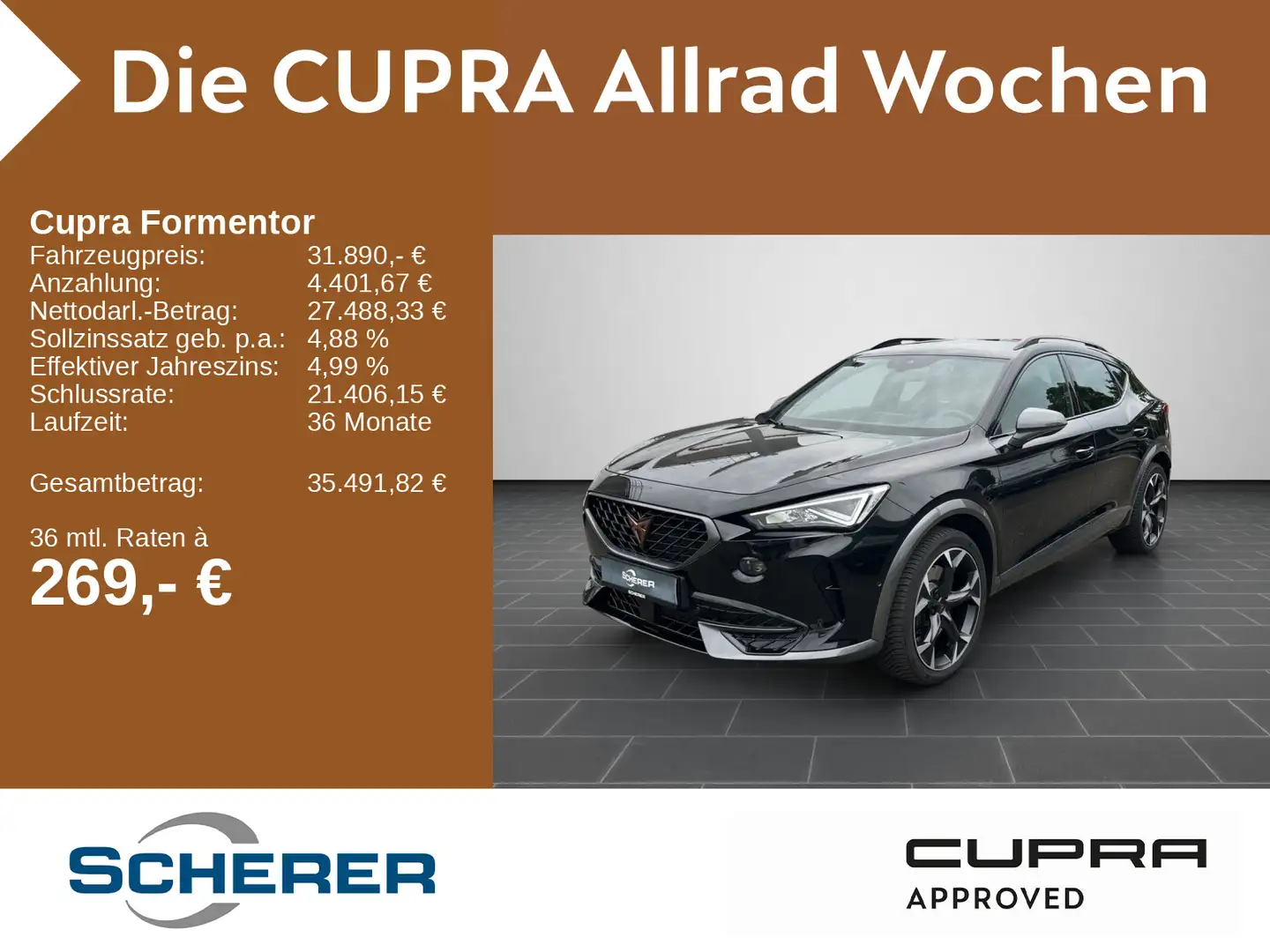 CUPRA Formentor VZ 2.0 TSI 4Drive DSG, Rückfahrkamera Schwarz - 1
