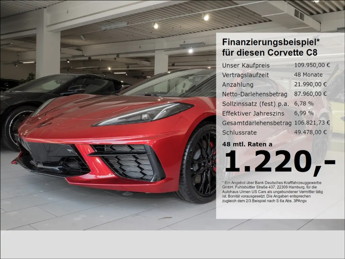 Corvette C8 Stingray Coupe 3LT Frontlift Targadach Vollausstat Rood - 1