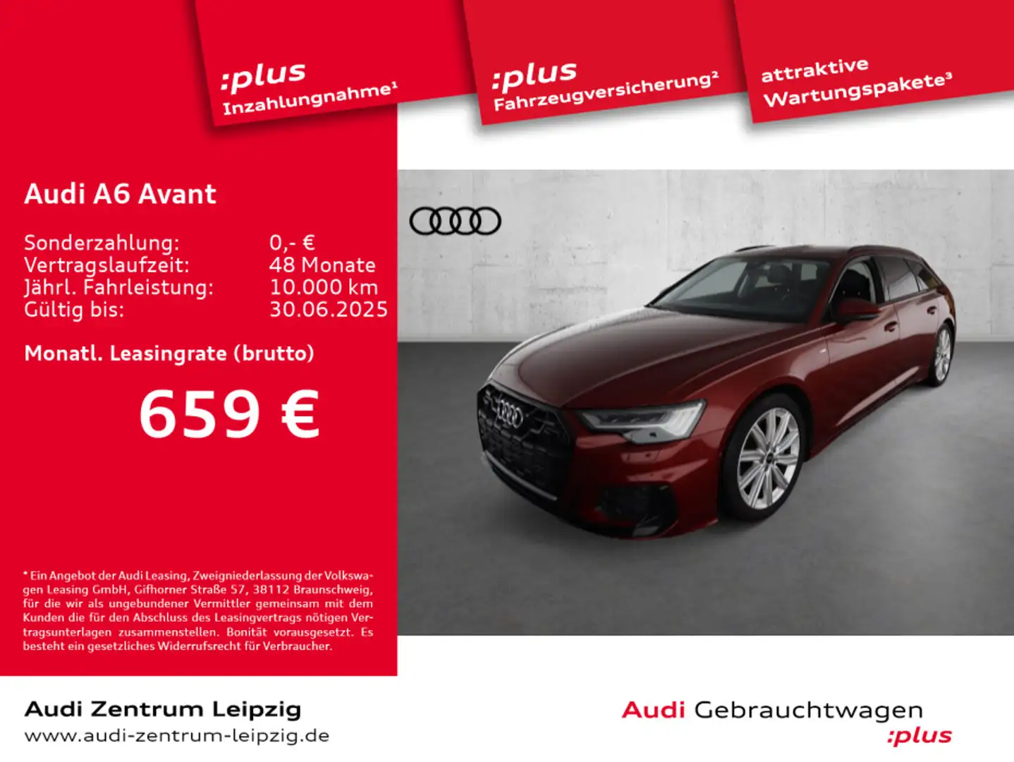 Audi A6 Avant 45 TFSI q. S line *HD-Matrix*AHK*Parken* Rot - 1