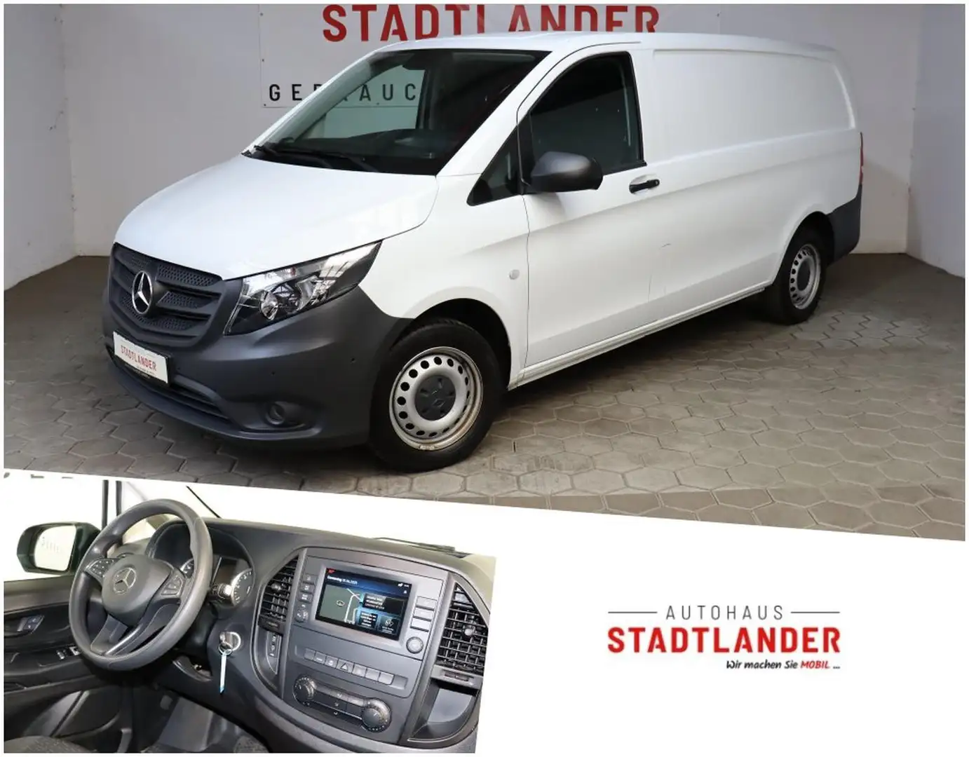 Mercedes-Benz Vito Kasten 114 CDI L NAVI*CARPLAY*GRA*PDC*AHK Weiß - 1