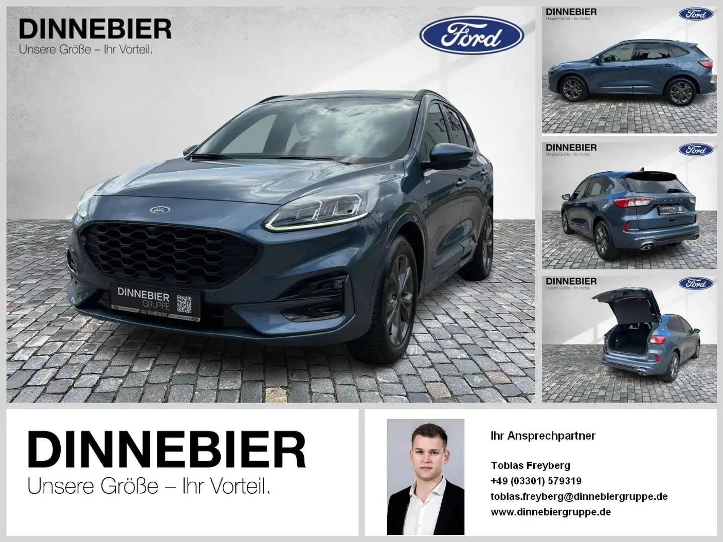 Ford Kuga ST-Line X LED+AHK+Glasdach+Kamera+SHZ Blau - 1