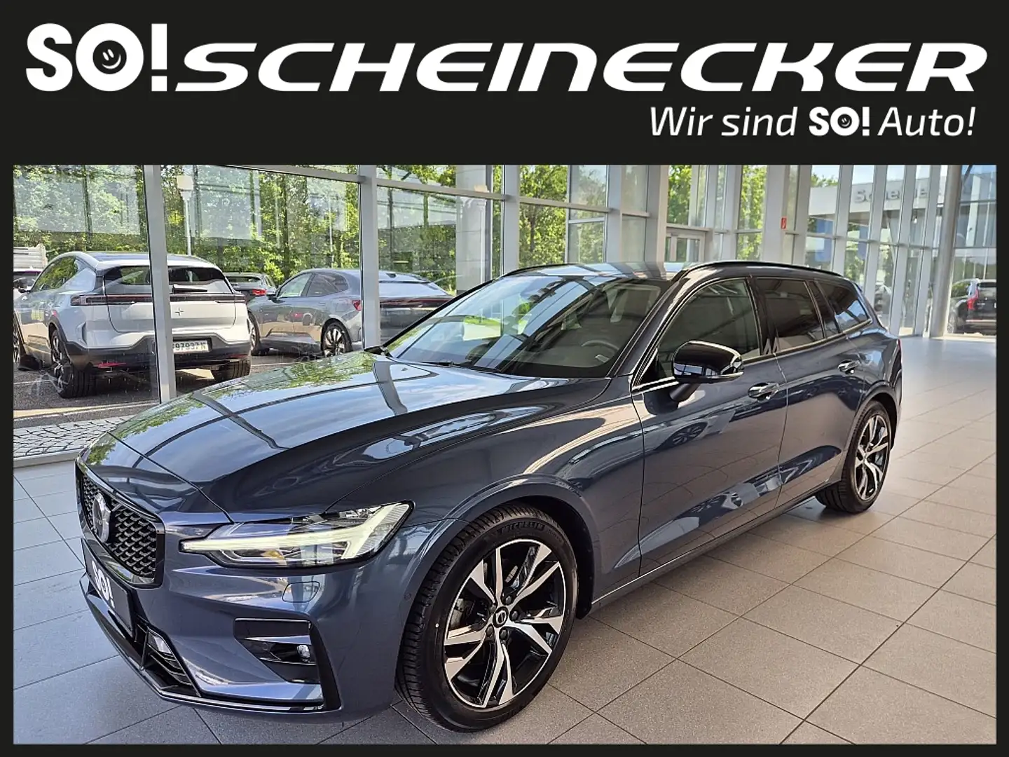 Volvo V60 B4 (P) Plus Dark Geartronic Bleu - 2