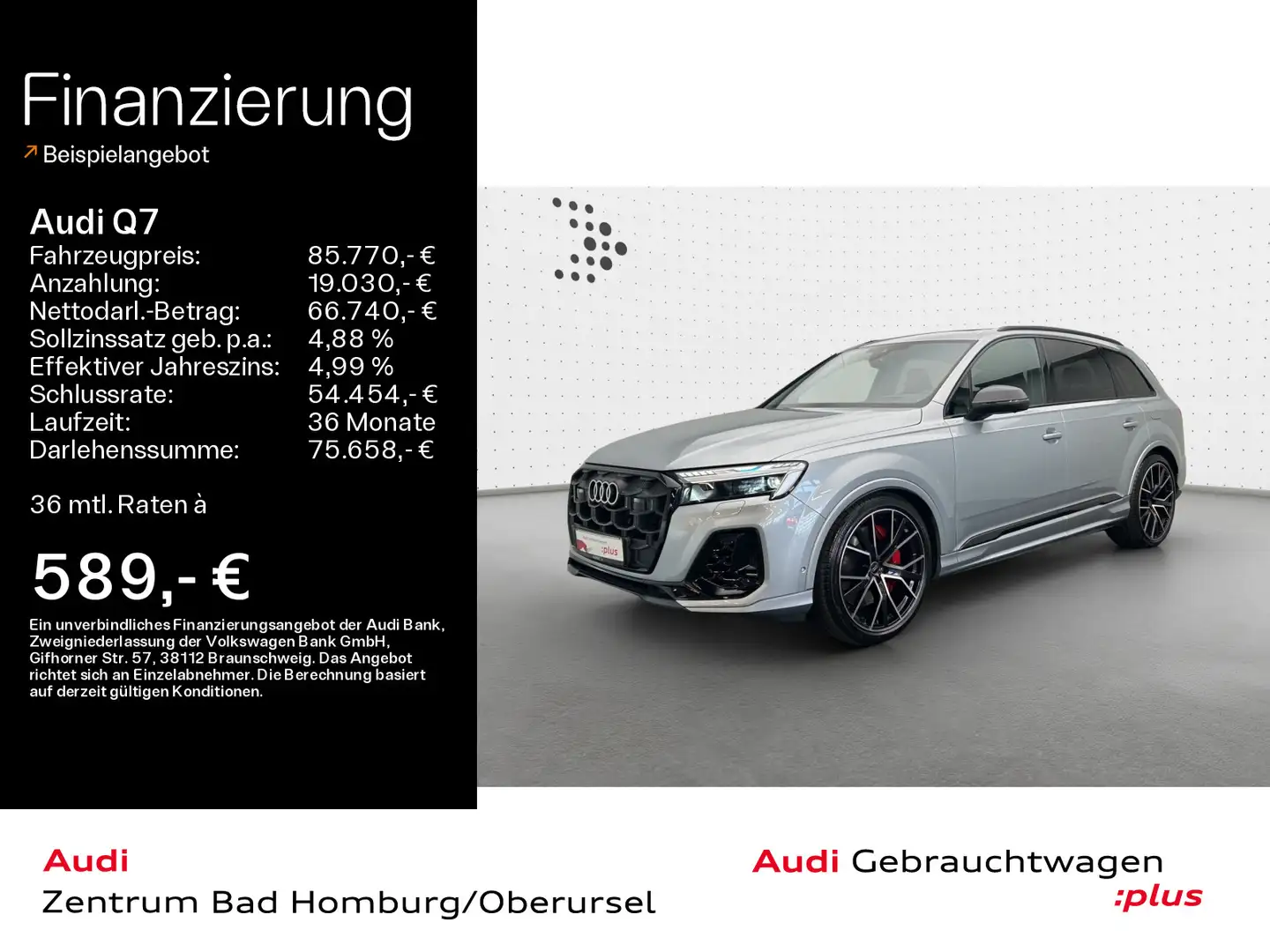 Audi Q7 60 TFSI e quattro S line*Navi*Matrix*Alu*AHK* Argent - 1