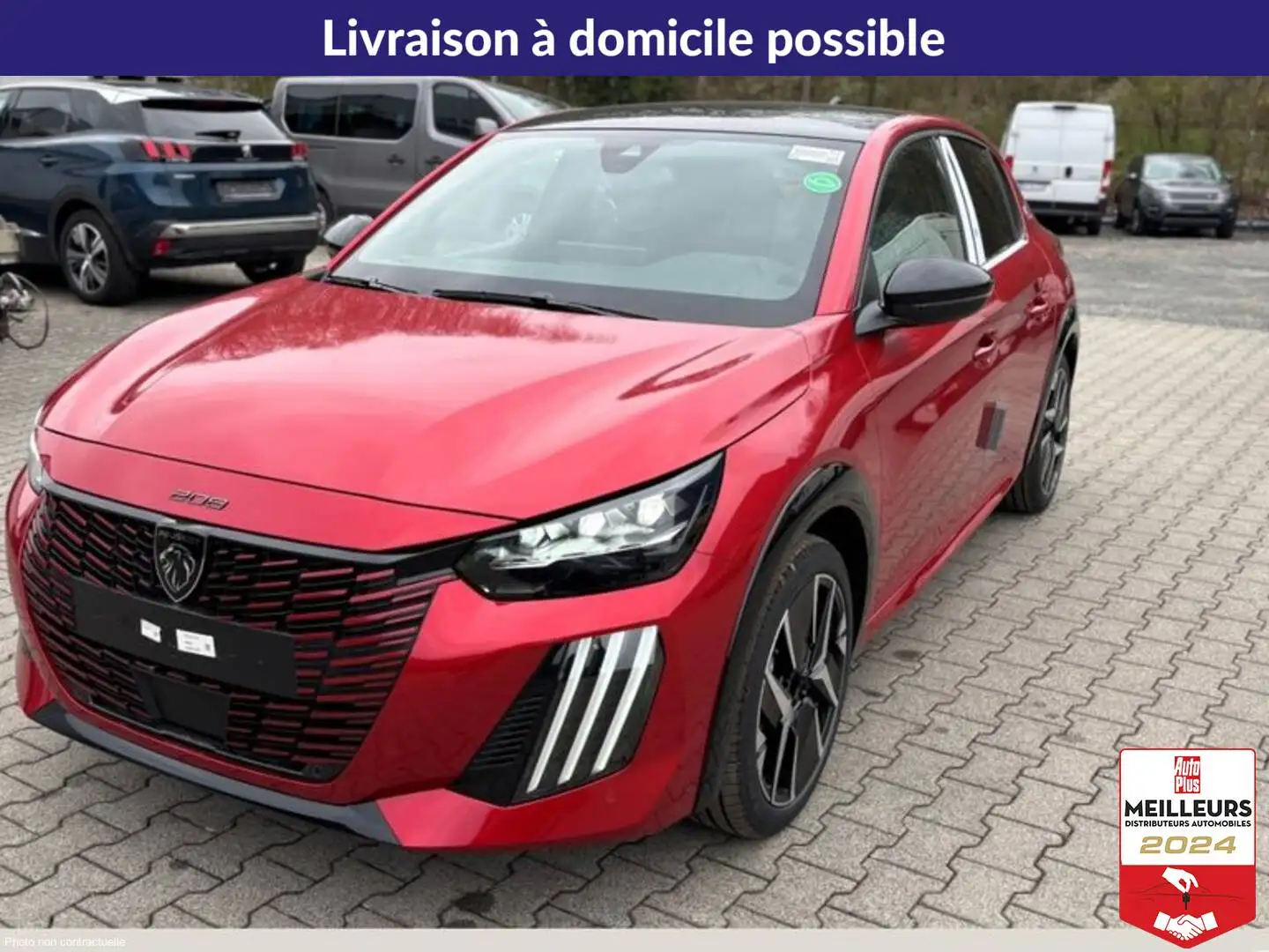 Peugeot 208 Hybrid 110 e-DCS6 Allure +GPS +Caméra360 Rouge - 1