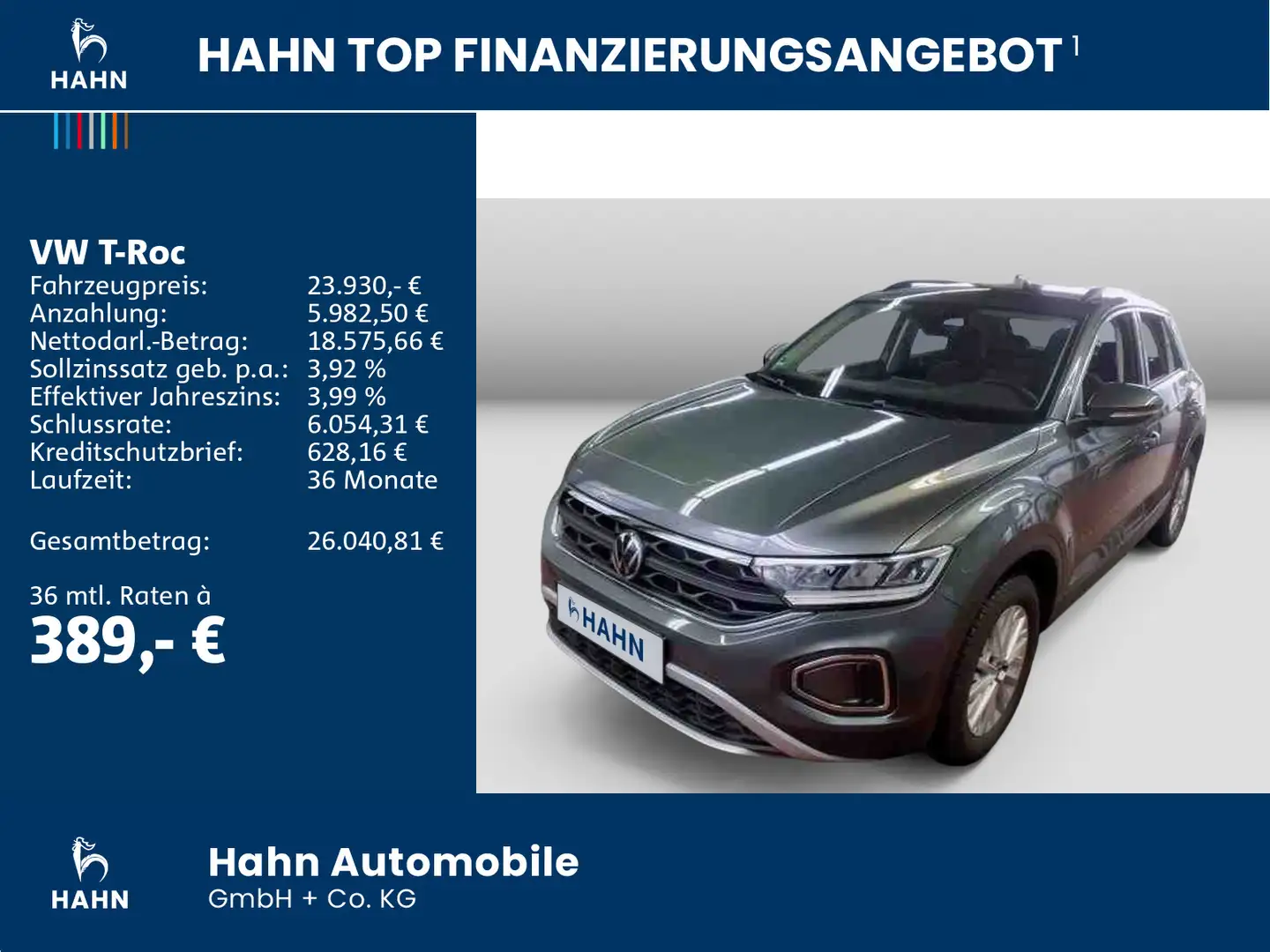 Volkswagen T-Roc 1.5TSI Life App-Conn. Cam LED Sitzheizung Grau - 2