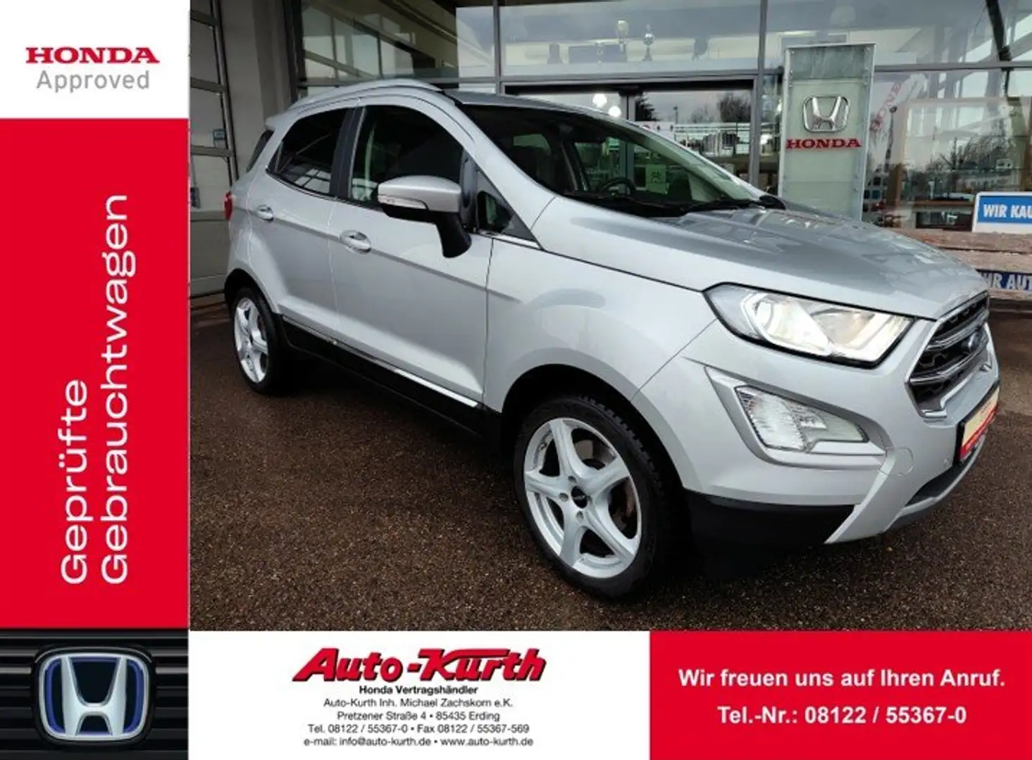 Ford EcoSport ECOSPORT 1.0 EcoBoost TITANIUM X -Navi -AHK -Xenon Argent - 1