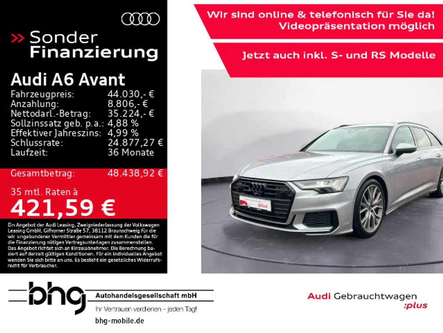 Audi A6 55 TFSIe quattro S-line HD-Matrix/Pano/ Silber - 1