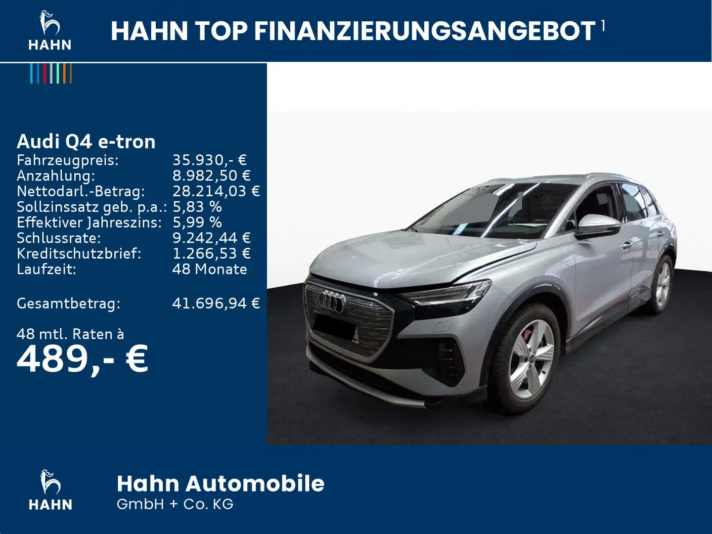 Audi Q4 e-tron 50 quattro AHK Navi Cam Sonso Matrix Grau - 2