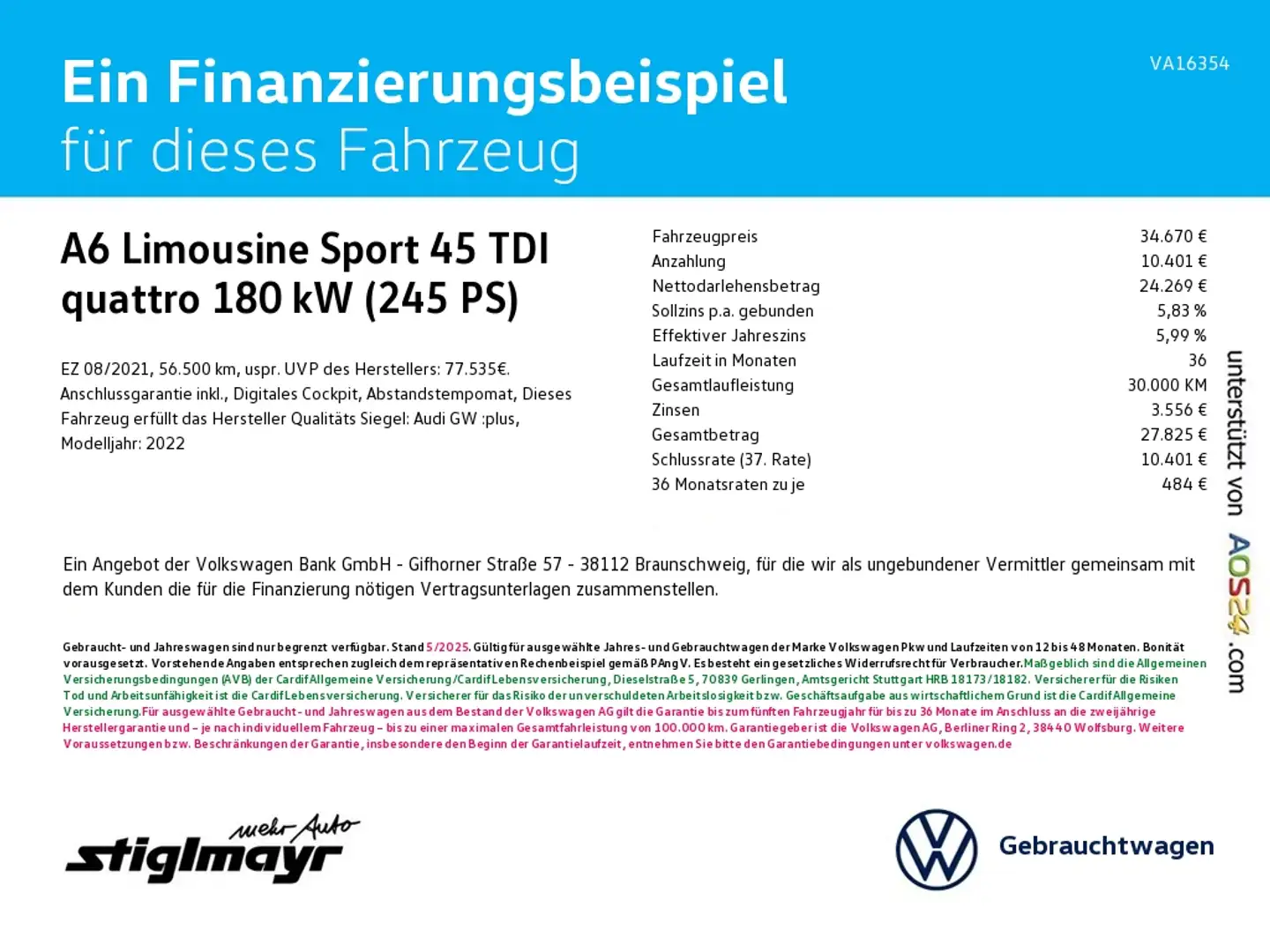 Audi A6 Limousine Sport 45 TDI quattro ACC+LED+NAVI+VC Noir - 2