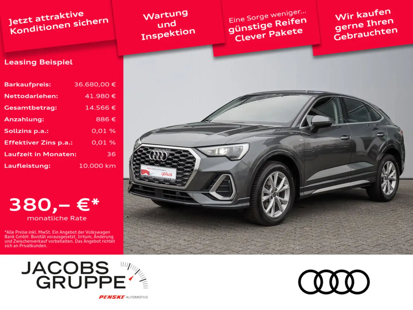 Audi Q3 Sportback 35 TFSI S line ACC,SHZ,PDC,RFK Grijs - 1