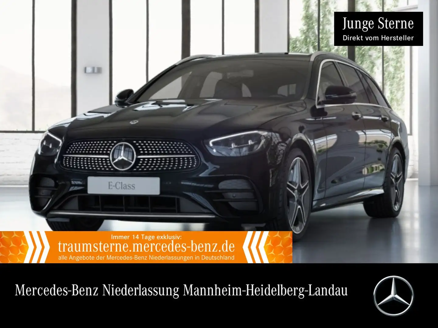 Mercedes-Benz E 300 de T AMG+PANO+360+AHK+LED+FAHRASS+BURMESTER Schwarz - 1
