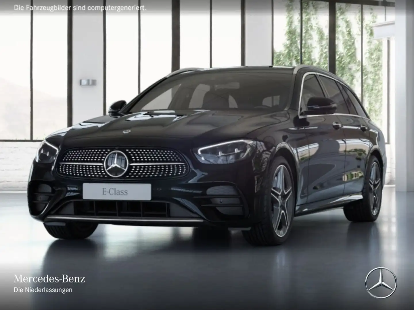 Mercedes-Benz E 300 de T AMG+PANO+360+AHK+LED+FAHRASS+BURMESTER Schwarz - 2