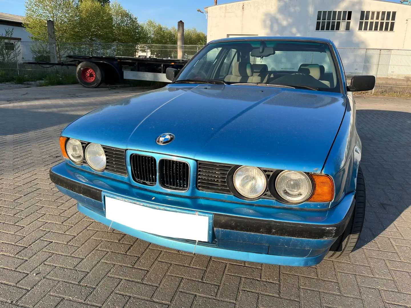 BMW 525 525td E34 orig. 158.071 km KLIMA rostfr. Oldtimer Albastru - 1