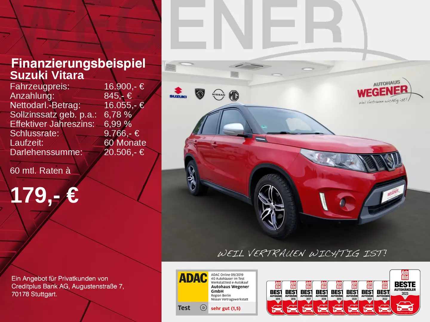 Suzuki Vitara VITARA S T 1.4 LED Navi Kamera Anhängerkupplung Rot - 2