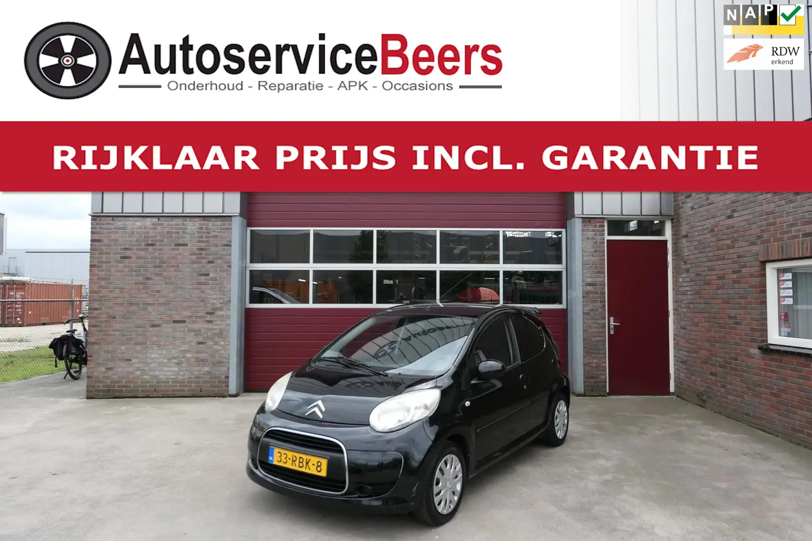 Citroen C1 1.0-12V Exclusive, Airco, Automaat, 5 deurs, Rijkl Zwart - 1