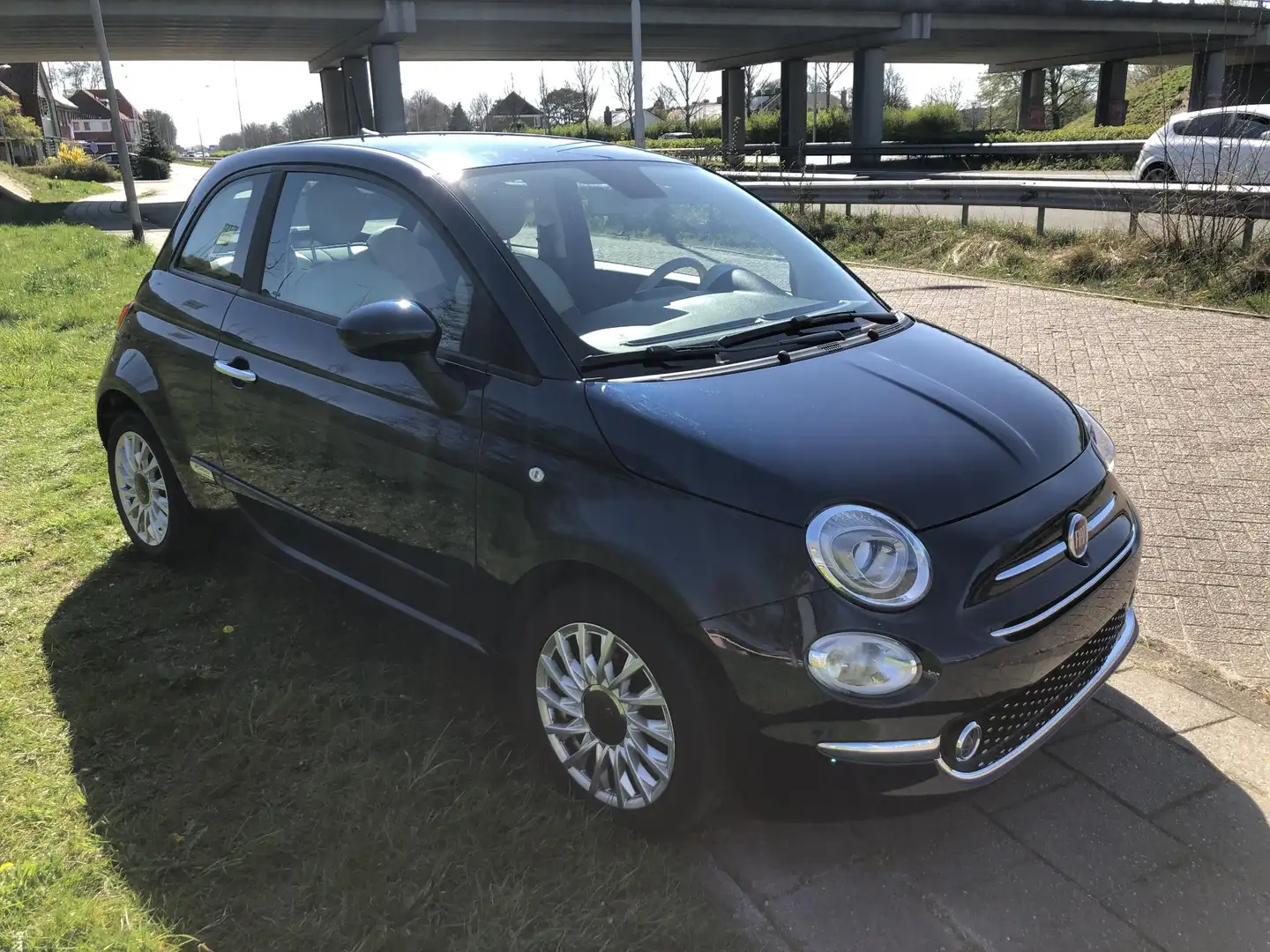 Fiat 500 1.2 Lounge Dualogic AUTOMAAT|AIRCO|APPLE/ANDRIOD|P Blauw - 2