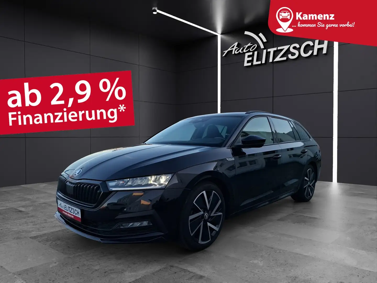 Skoda Octavia Combi TDI Sportline DSG LED Navi HUD ACC RFK SH Schwarz - 1