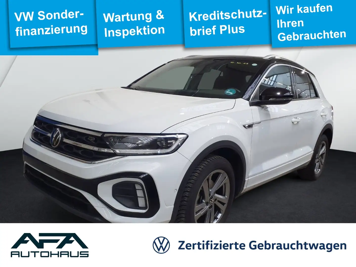 Volkswagen T-Roc 1.5 TSI R-Line DSG AHK*Navi*LED+*RFK*ACC Weiß - 1
