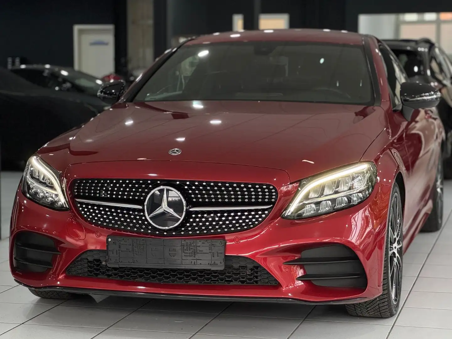 Mercedes-Benz C 200 *AMG-LINE*COUPÉ*BURM*R-CAM*DISTR*19Z*NAVI* Rot - 1
