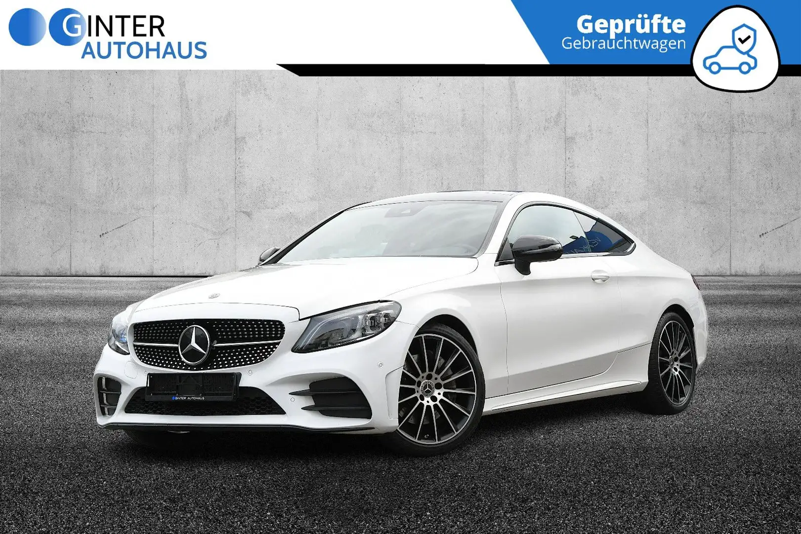 Mercedes-Benz C 300 Klasse Coupe*AMG Line*Panorama*aus 2.Hand* Weiß - 1