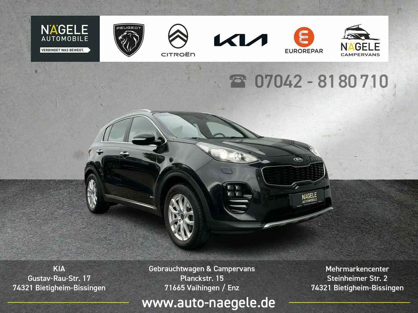 Kia Sportage 2.0 CRDi GT Line 4WD+Xenon+Navi+Leder Nero - 1