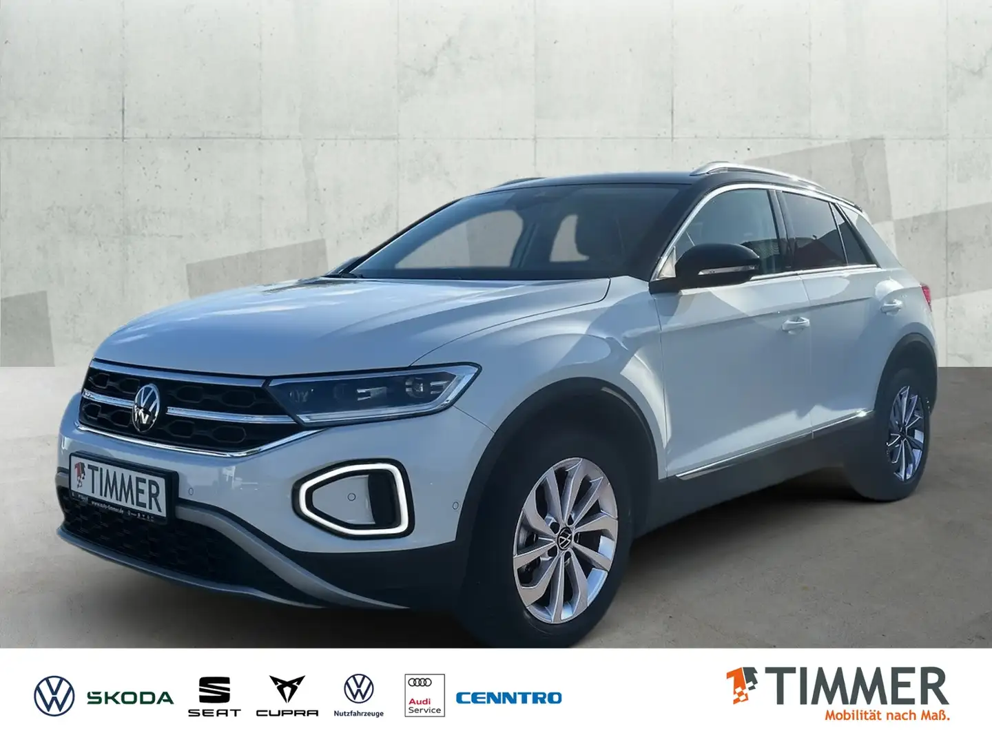 Volkswagen T-Roc 1.5 TSI DSG STYLE *AHK *LED *ACC *VIRTUAL *NAVI * Blanc - 1
