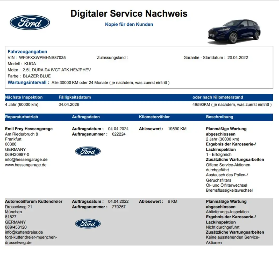 Ford Kuga 2.5 Duratec PHEV ST-Line X ACC Navi FLA LM Blauw - 2