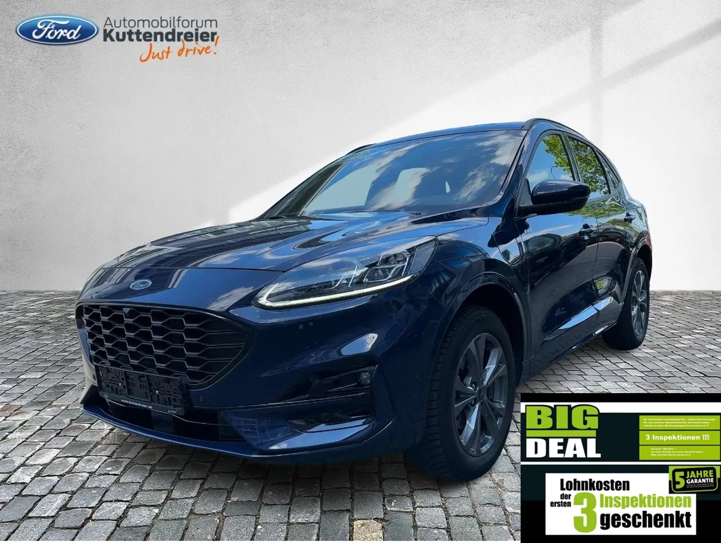Ford Kuga 2.5 Duratec PHEV ST-Line X ACC Navi FLA LM Blauw - 1