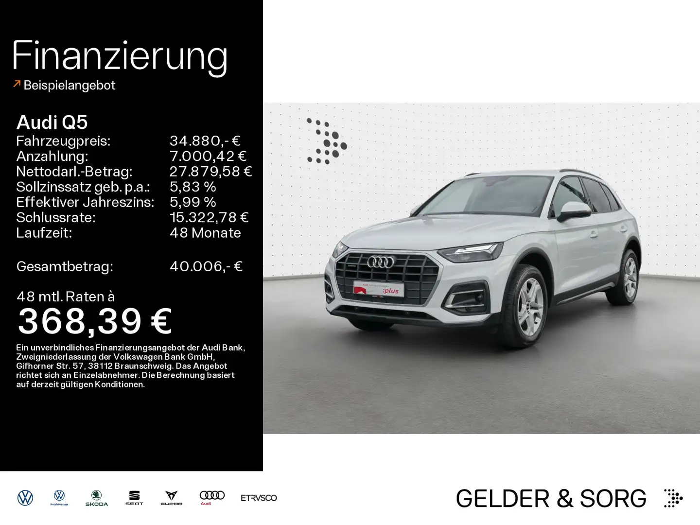 Audi Q5 40 TDI qu. HuD*B&O*Tour*Standhzg.*Business* Weiß - 1