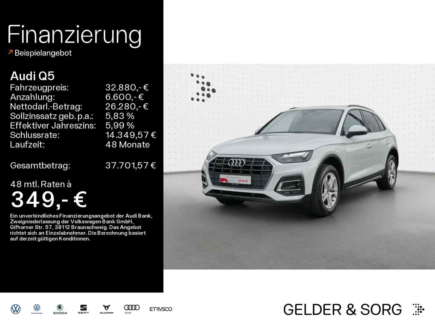 Audi Q5 40 TDI qu. HuD*B&O*Tour*Standhzg.*Business* Weiß - 1