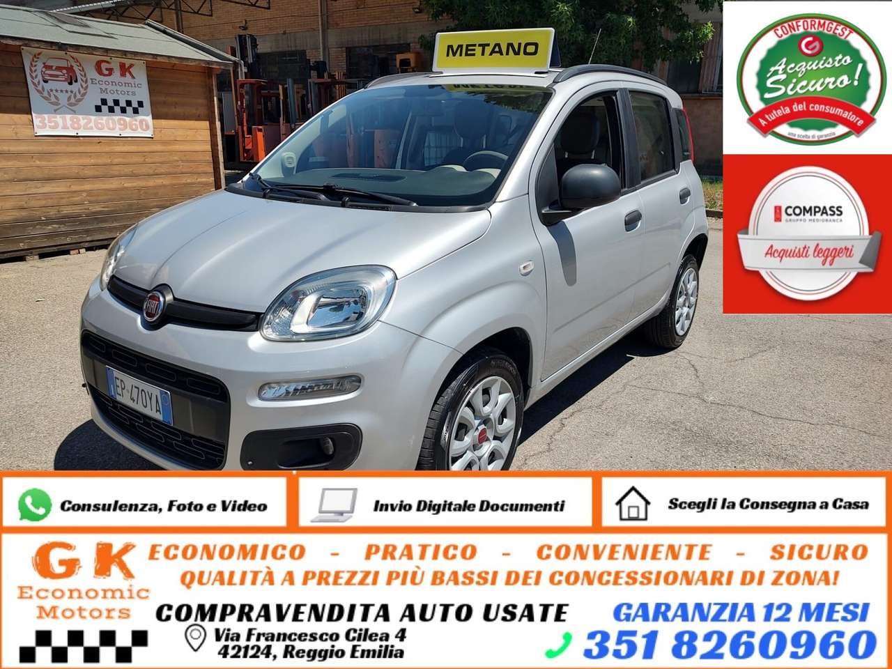 Fiat Panda Panda 0.9 TwinAir Turbo Natural Power Easy, 80CV,