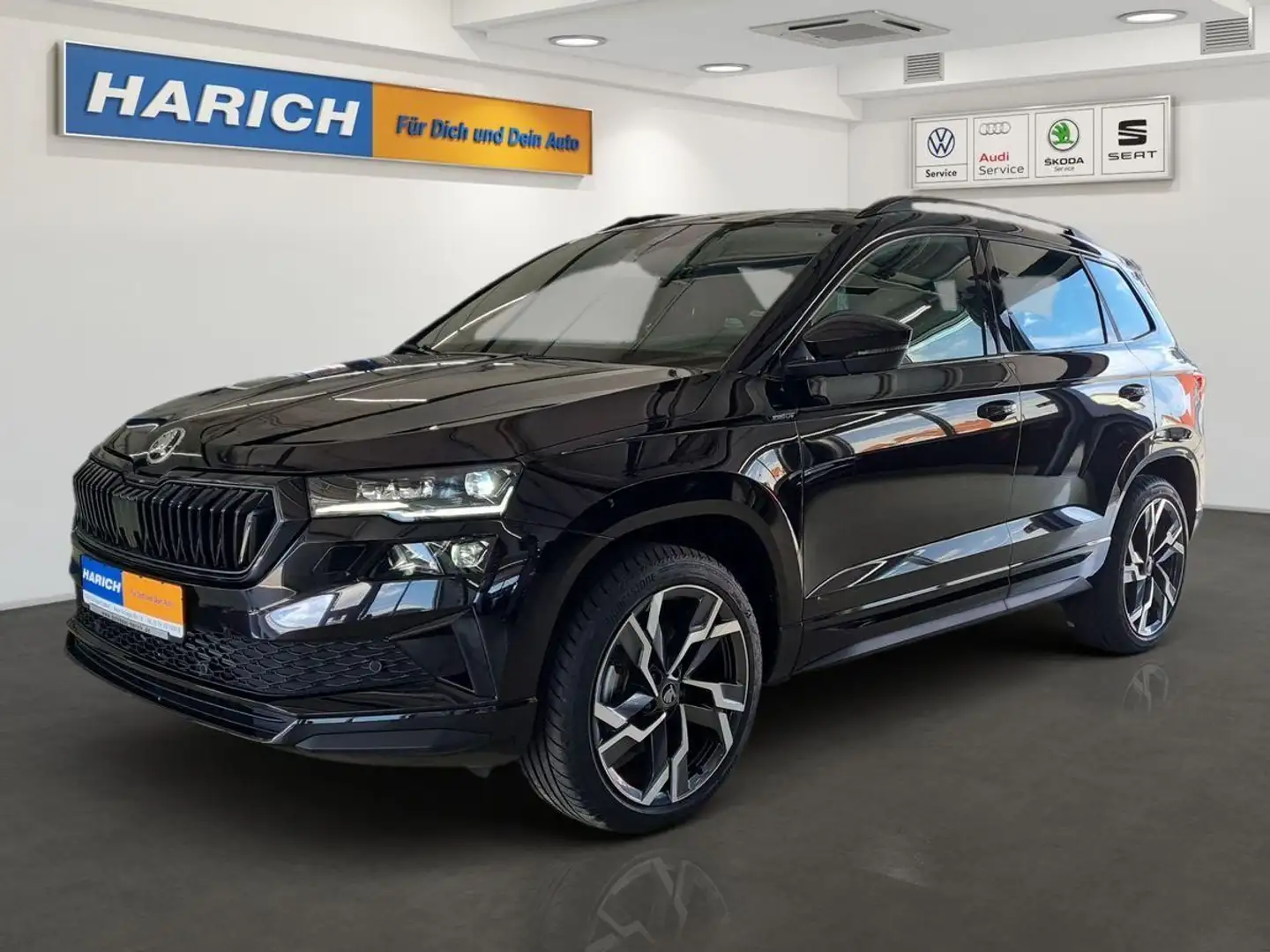 Skoda Karoq Sportline 2.0 TSI DSG 4x4 ACC AHK MATRIX P Schwarz - 1