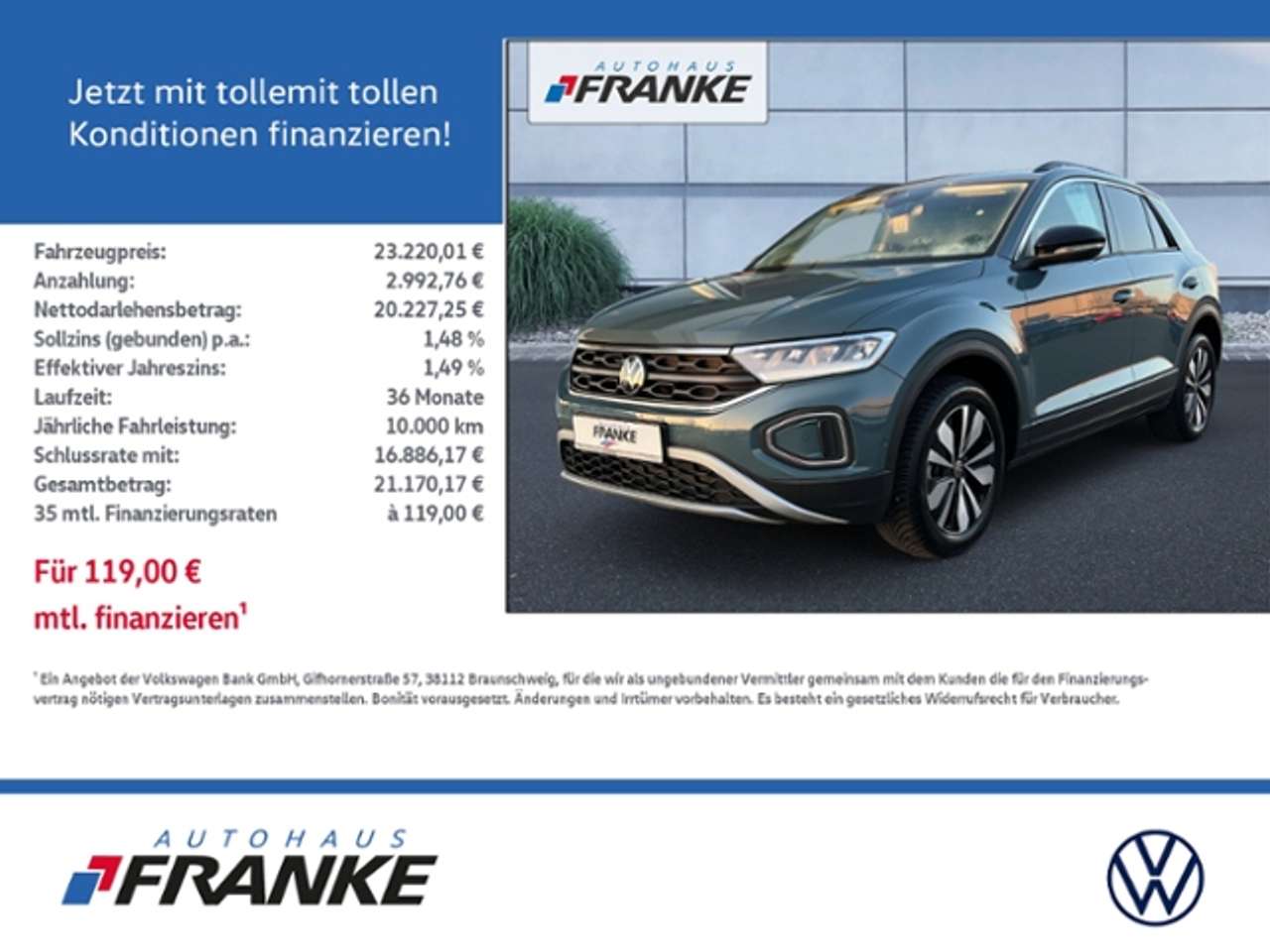 Volkswagen T-Roc 2025 — 1.0 TSI, Goal, Navi, LED