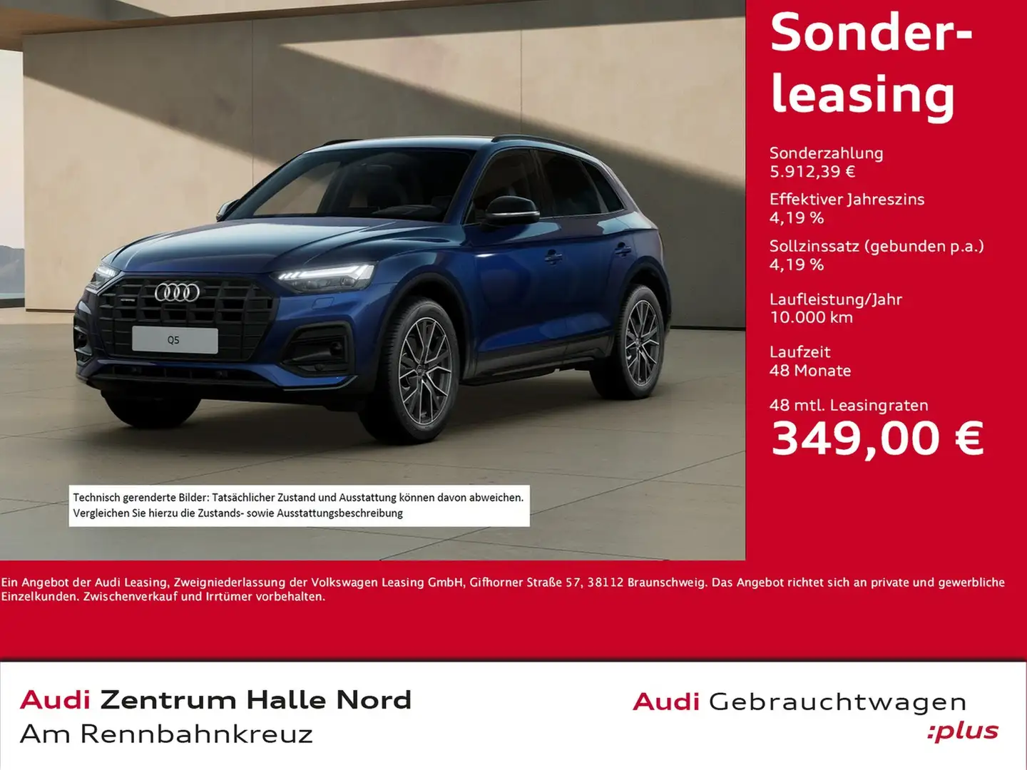 Audi Q5 45 TFSI quattro advanced S tronic Blau - 1