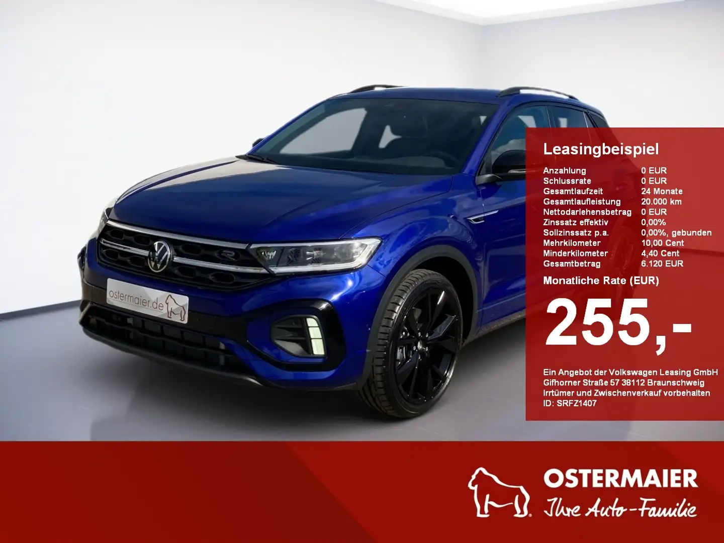 Volkswagen T-Roc R-Line 1.5 TSI DSG 19''Alu.Navi.BlackStyle.IQ.Driv Bleu - 1