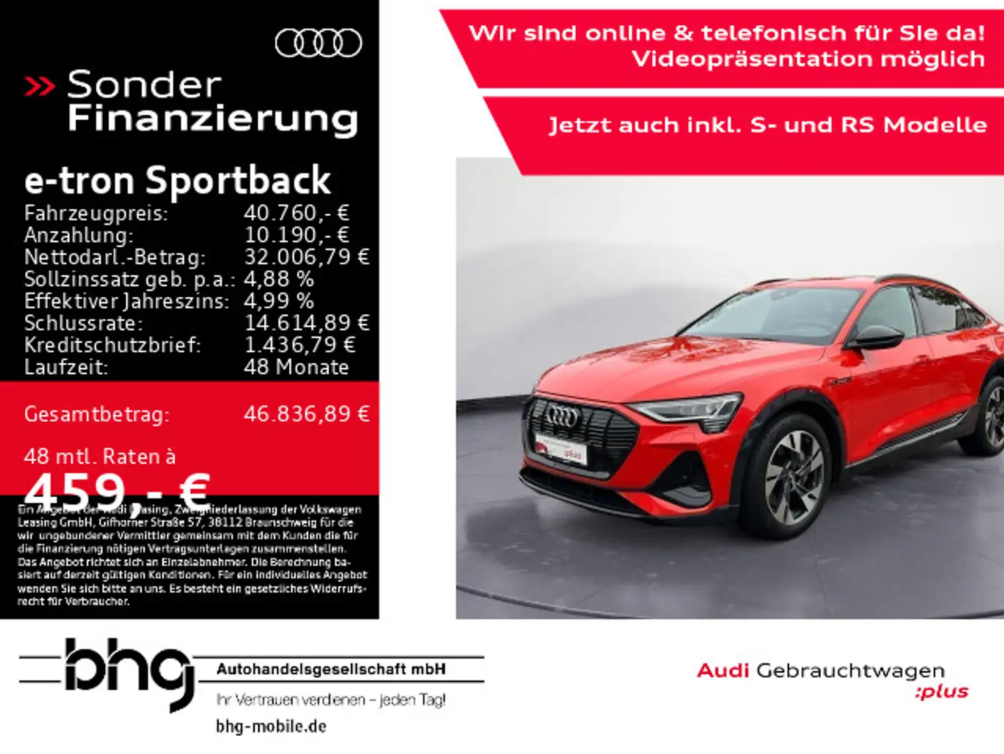 Audi e-tron 55 quattro S-line Matrix/B&O/As Rot - 1