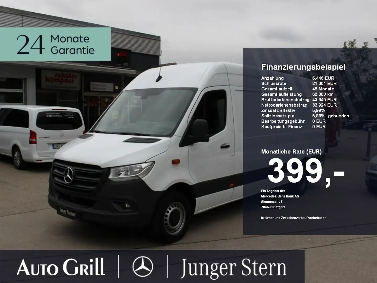 Mercedes-Benz Sprinter 317 CDI Kasten 4325 360Kam Klima Navi Bianco - 1