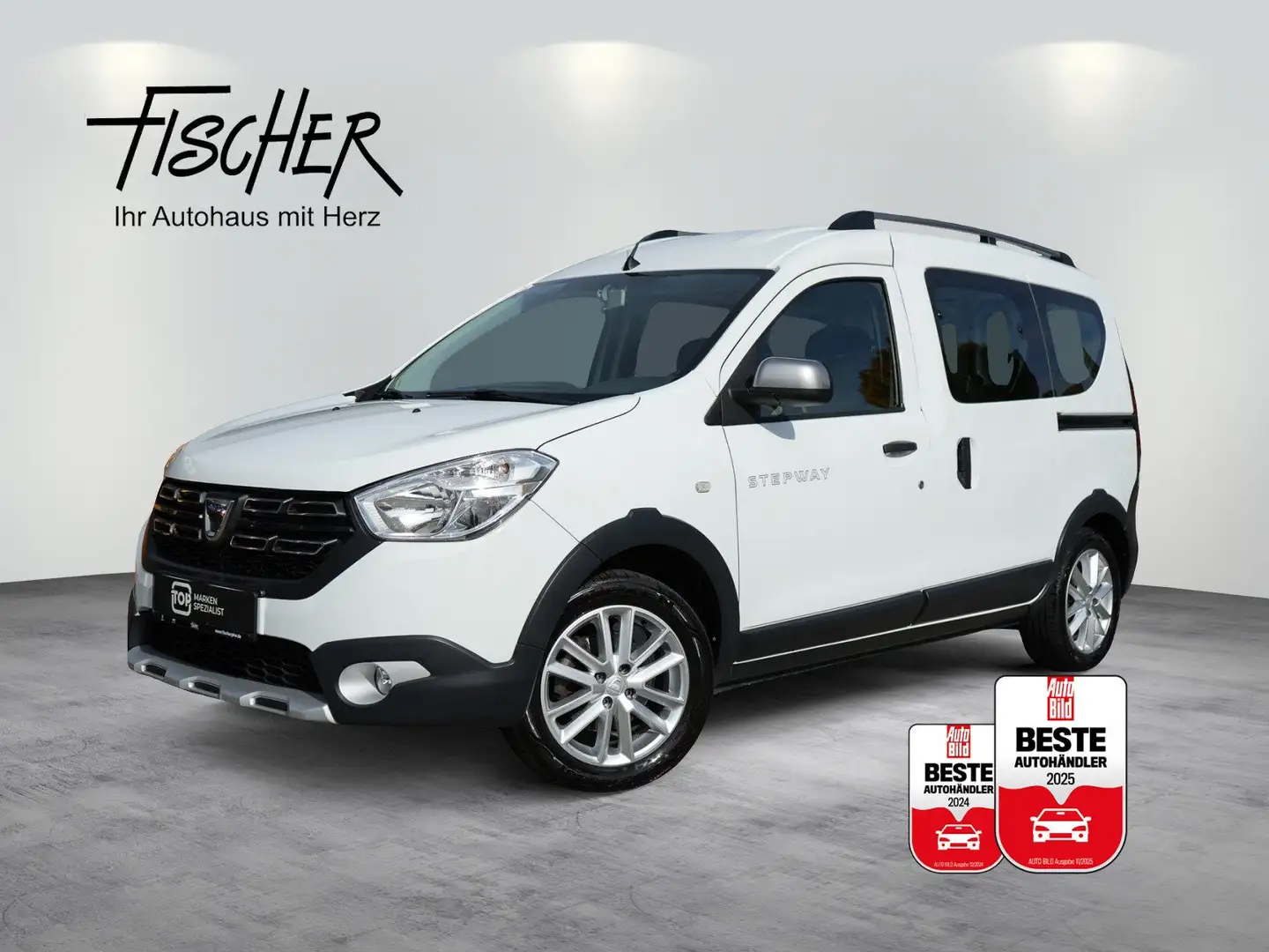 Dacia Dokker dCi 95 Stepway AHK LMF Sitzh. LMF  Stepway Blanc - 1