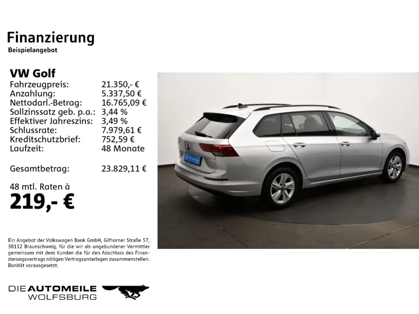 Volkswagen Golf 8 VIII Variant 1.5 TSI Life LED/Stand/ACC Silber - 2