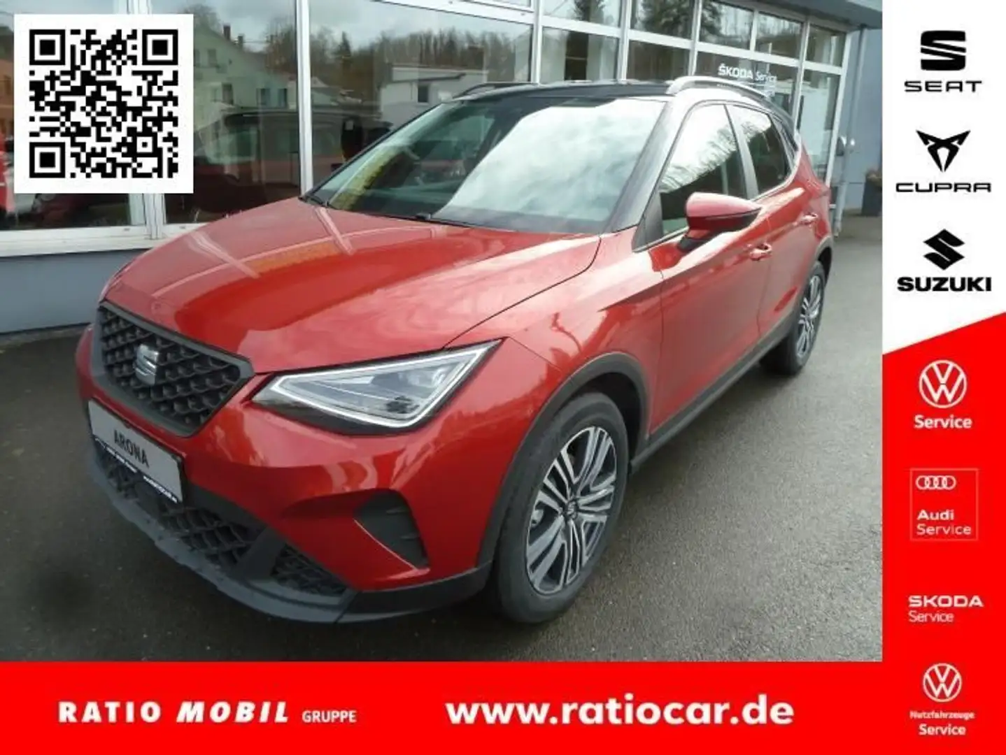 SEAT Arona ARONA STYLE EDITION 1.0 TSI SITZH. FULL-LINK EPH Rouge - 1