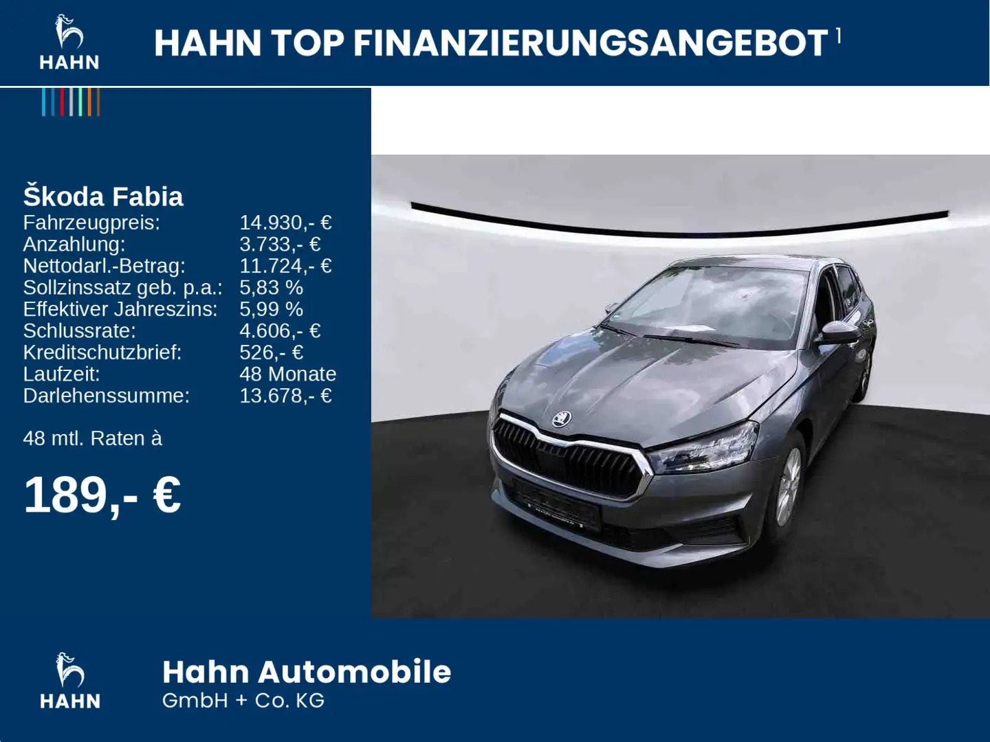 Skoda Fabia 1.0TSI Ambition GRA LED Navi PDC Sitzheiz Grau - 2