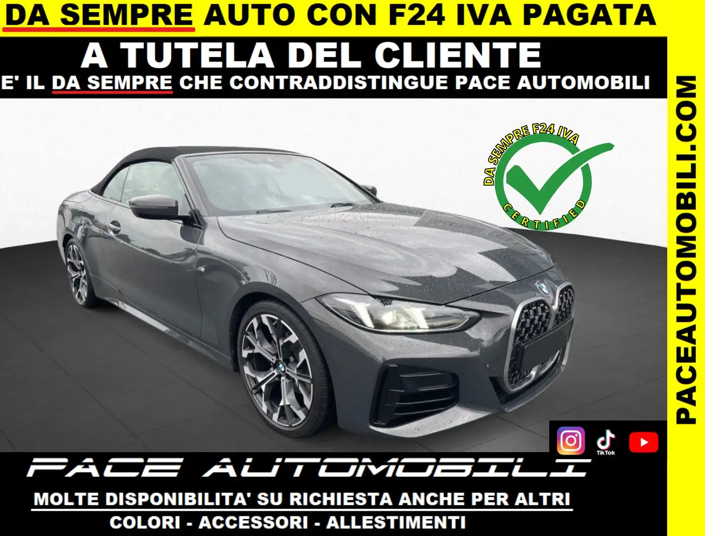 BMW 420 NEW D M SPORT MSPORT M-SPORT PELLE PDC KAMERA NAVI Grigio - 1
