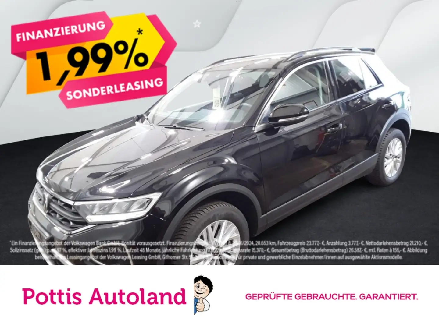 Volkswagen T-Roc 1.0 TSI LIFE PDC NAVI KLIMA SHZG Schwarz - 1