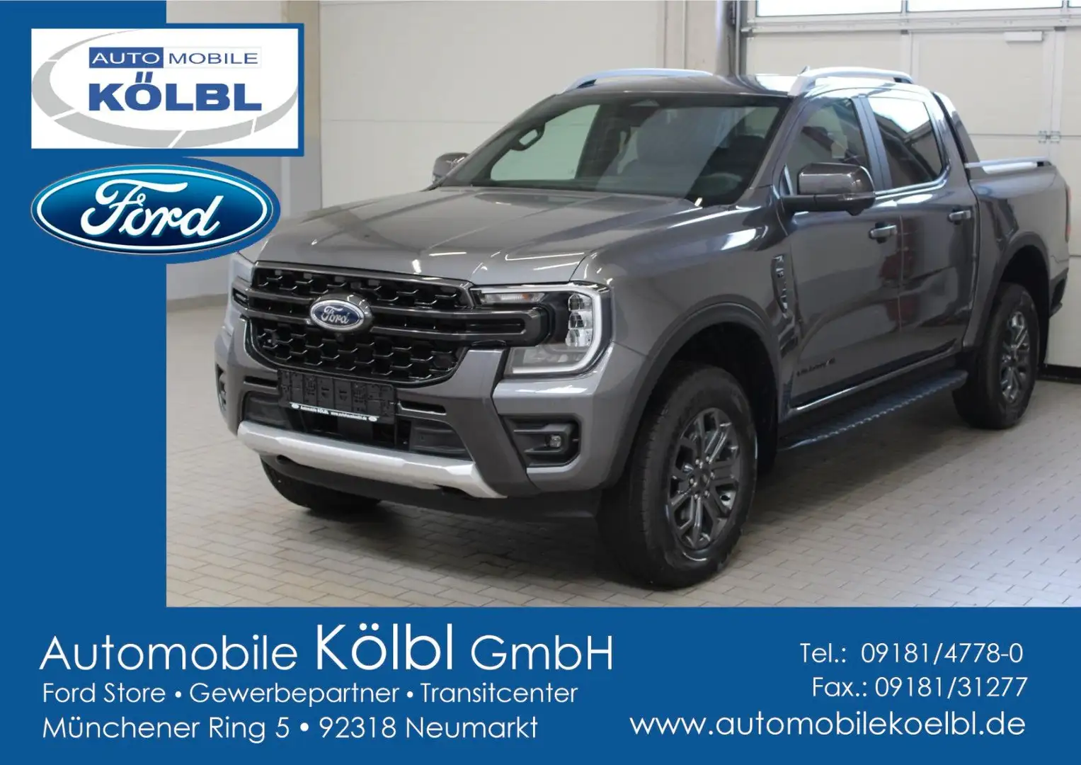 Ford Ranger Wildtrak DoKa 3.0 Auto, EL.ROLLO/AHK/B&O Gris - 1