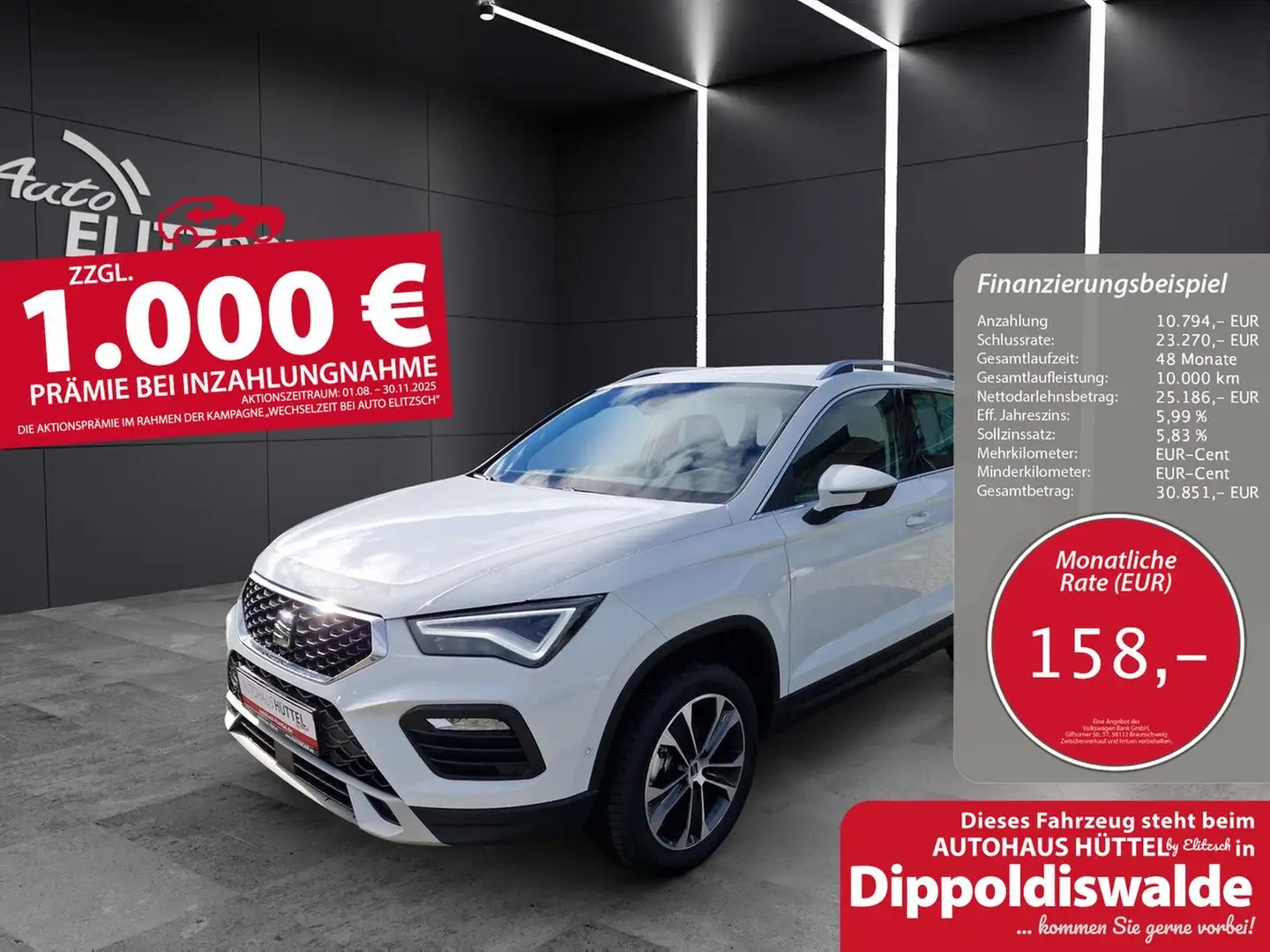 SEAT Ateca Style Edition 1.5 TSI DSG ACC LED KAMERA Blanc - 1