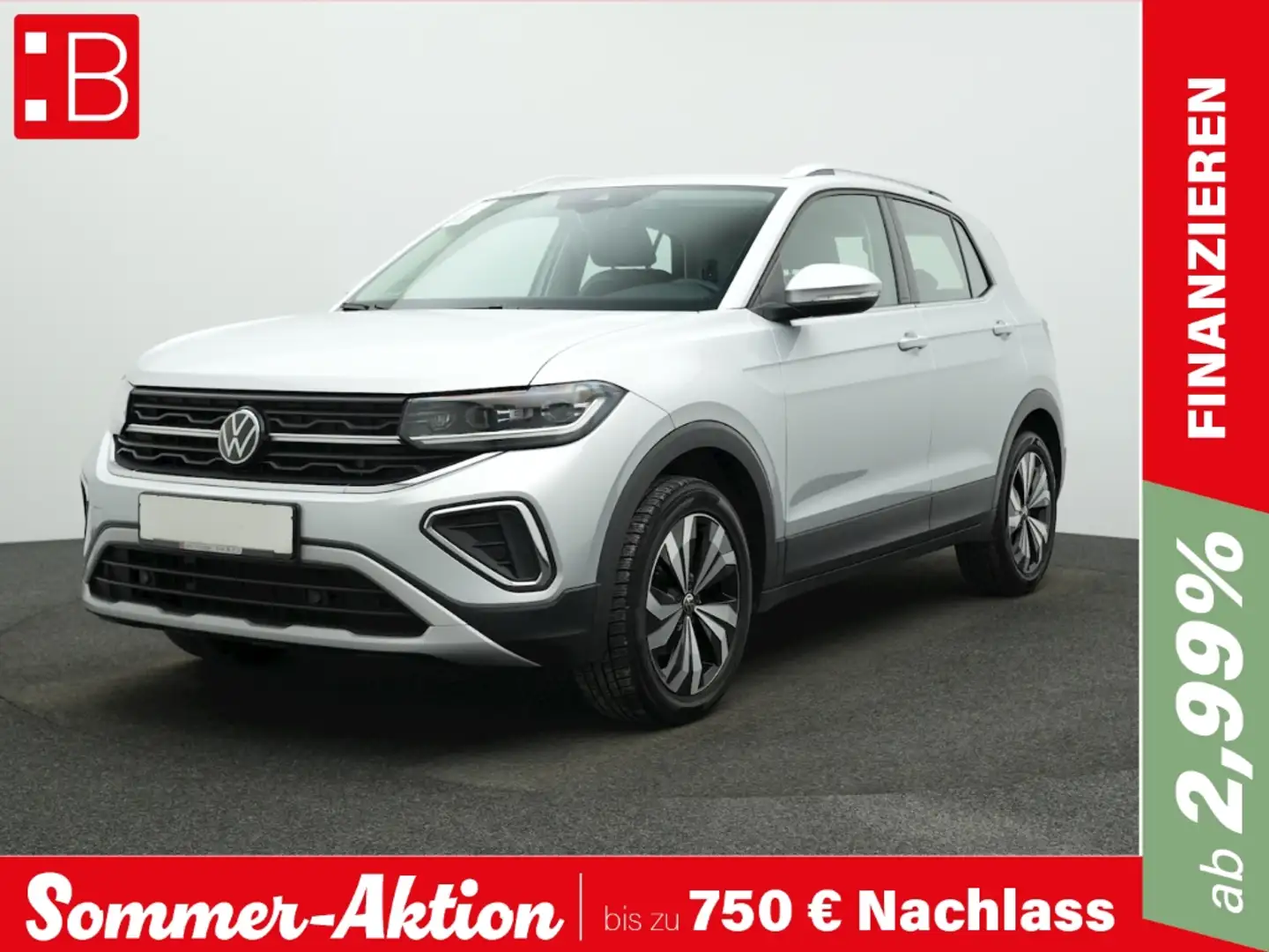 Volkswagen T-Cross 1.0 TSI Style IQ.LIGHT NAVI KAMERA Silber - 1