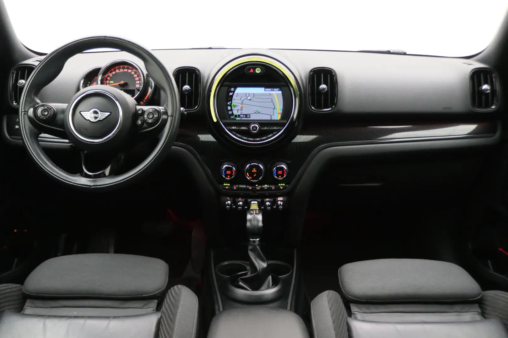 MINI Cooper S Countryman Mini E ALL4 Chili Leder/Stof, Camera, Panoramadak, Grijs - 2