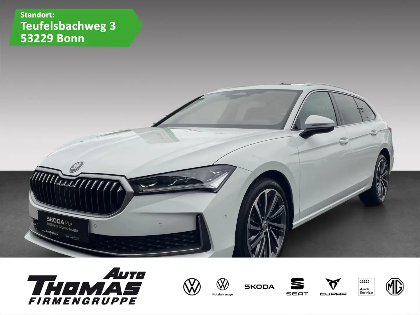 Skoda Superb Combi L&K 2.0 TDI DSG LED NAVI PANO AHK Weiß - 1