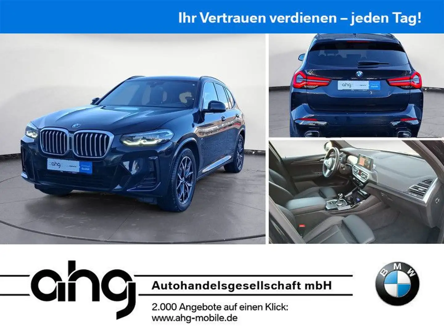 BMW X3 xDrive20d AT M Sportpaket Klimaaut. Noir - 1