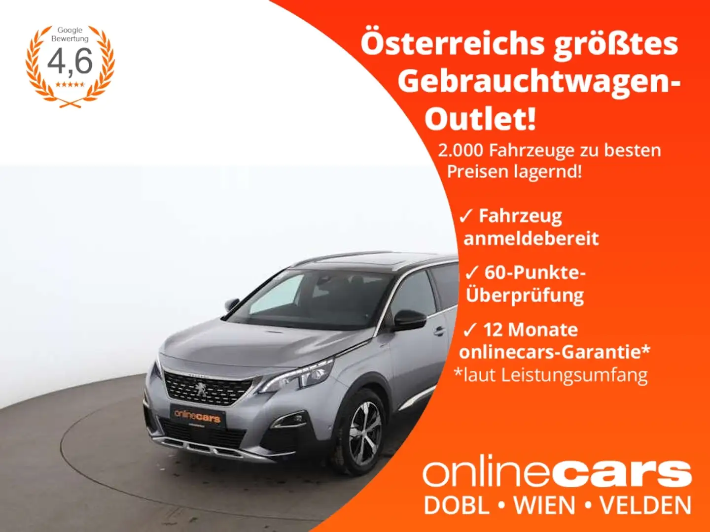 Peugeot 5008 1.5 BlueHDi 130 Allure LED Aut SKY LEDER Grau - 1